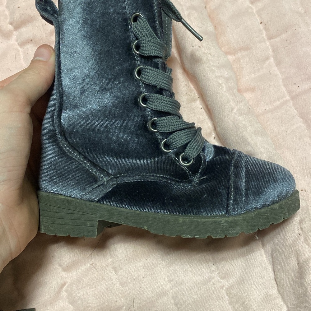 Stylish Velvet Lace-Up Boots